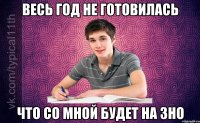 весь год не готовилась что со мной будет на ЗНО