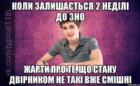 Коли залишається 2 неділі до ЗНО Жарти про те, що стану двірником не такі вже смішні
