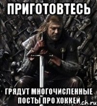 Приготовтесь Грядут многочисленные посты про хоккей