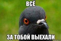 всё за тобой выехали