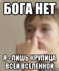 Бога нет Я - лишь крупица всей Вселенной