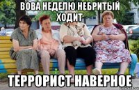 Вова неделю небритый ходит Террорист наверное