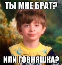 ты мне брат? или говняшка?