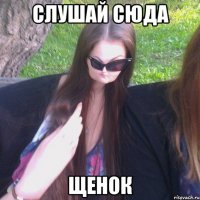 СЛУШАЙ СЮДА ЩЕНОК