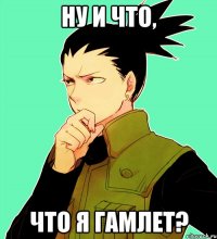 ну и что, что я гамлет?