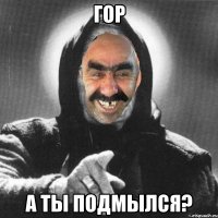 Гор а ты подмылся?