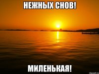 нежных снов! миленькая!