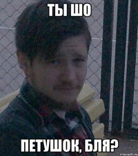 Ты шо Петушок, бля?