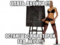 опять двойка !!! останешься на второй год , неуч !!!