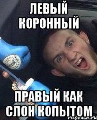 Левый коронный Правый как слон копытом