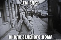 ты где? около зелёного дома