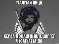 ГIалГIай Кица. Берза долаш ж1але царгел ч1оаг1аг1а да.