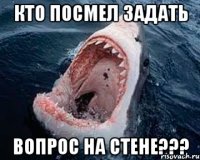 Кто посмел задать вопрос на стене???