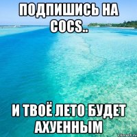 подпишись на Cocs.. и твоё лето будет ахуенным