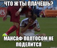 Что ж ты плачешь? Мансаф полтосом не поделится