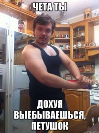 Чета ты дохуя выебываешься, петушок