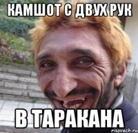 камшот с двух рук в таракана