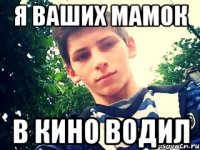 я ваших мамок в кино водил