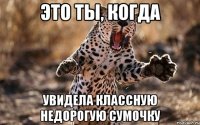 Это ты, когда увидела классную недорогую сумочку