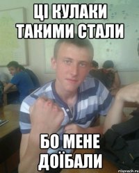 Ці кулаки такими стали бо мене доїбали