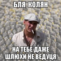 БЛЯ, КОЛЯН НА ТЕБЕ ДАЖЕ ШЛЮХИ НЕ ВЕДУЦЯ
