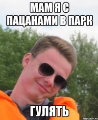 Мам я с пацанами в парк ГУЛЯТЬ
