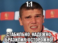 1:1 Стабильно. Надежно. Бразилия, осторожно!