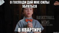 О господи дай мне силы убраться в квартире