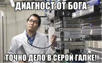 Диагност от бога Точно дело в серой галке!