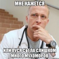 мне кажется или пуся съела слишком много мухоморов