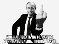  Мне наплевать на то, как ты меня называешь. ПОШЛА НАХУЙ!