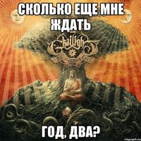 Сколько еще мне ждать год, два?