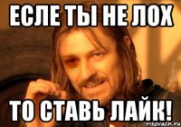 есле ты не лох то ставь лайк!