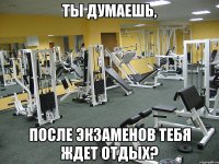 Ты думаешь, после экзаменов тебя ждет отдых?