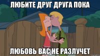 любите друг друга пока любовь вас не разлучет
