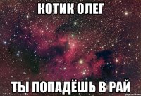 КОТИК ОЛЕГ ТЫ ПОПАДЁШЬ В РАЙ