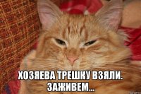 Хозяева трешку взяли. Заживем...