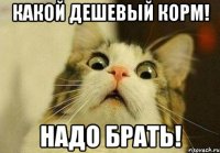 Какой дешевый корм! Надо брать!