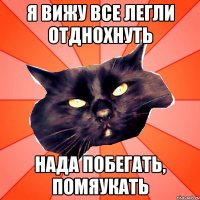 Я вижу все легли отднохнуть Нада побегать, помяукать