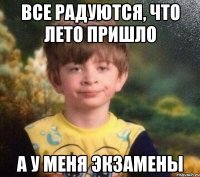 Все радуются, что лето пришло А у меня экзамены