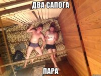 два сапога пара