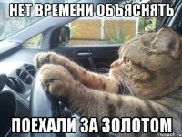 нет времени объяснять поехали за золотом