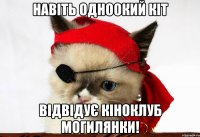 Навіть одноокий кіт відвідує кіноклуб Могилянки!