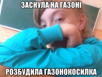 Заснула на газоні Розбудила газонокосилка