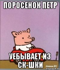 Поросенок Петр уебывает из СК-шки