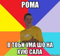 РОМА В ТОБИ УМА ШО НА ХУЮ САЛА