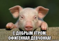  С добрым утром, офигенная девчонка!