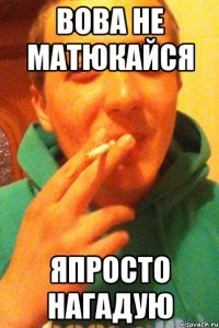 Вова не матюкайся япросто нагадую