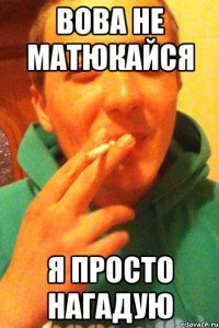 Вова не матюкайся я просто нагадую