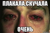 плакала,скучала очень